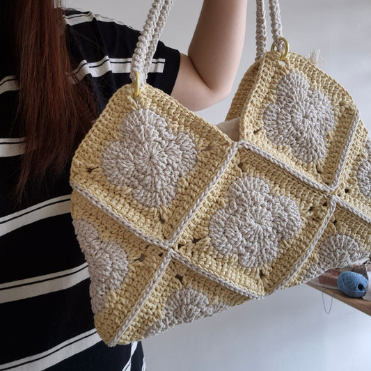Granny Square Structured Shoulder Bag